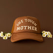 Brown One Tough Mother embroidered trucker hat
