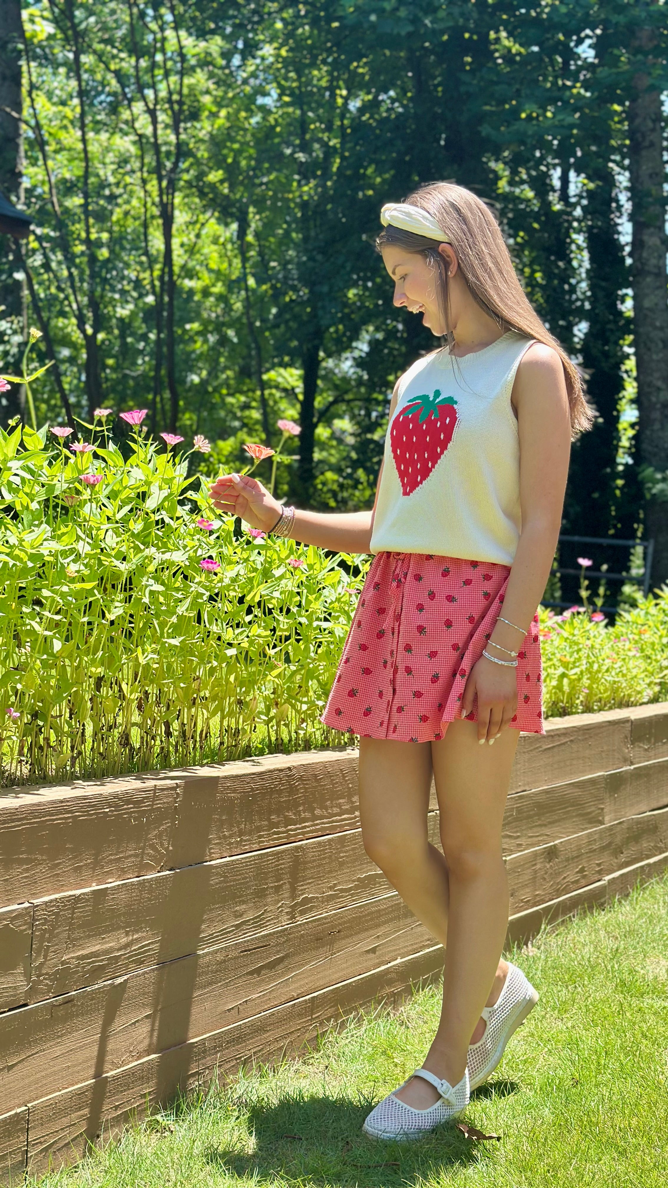 Strawberry Jammin Knit Vest
