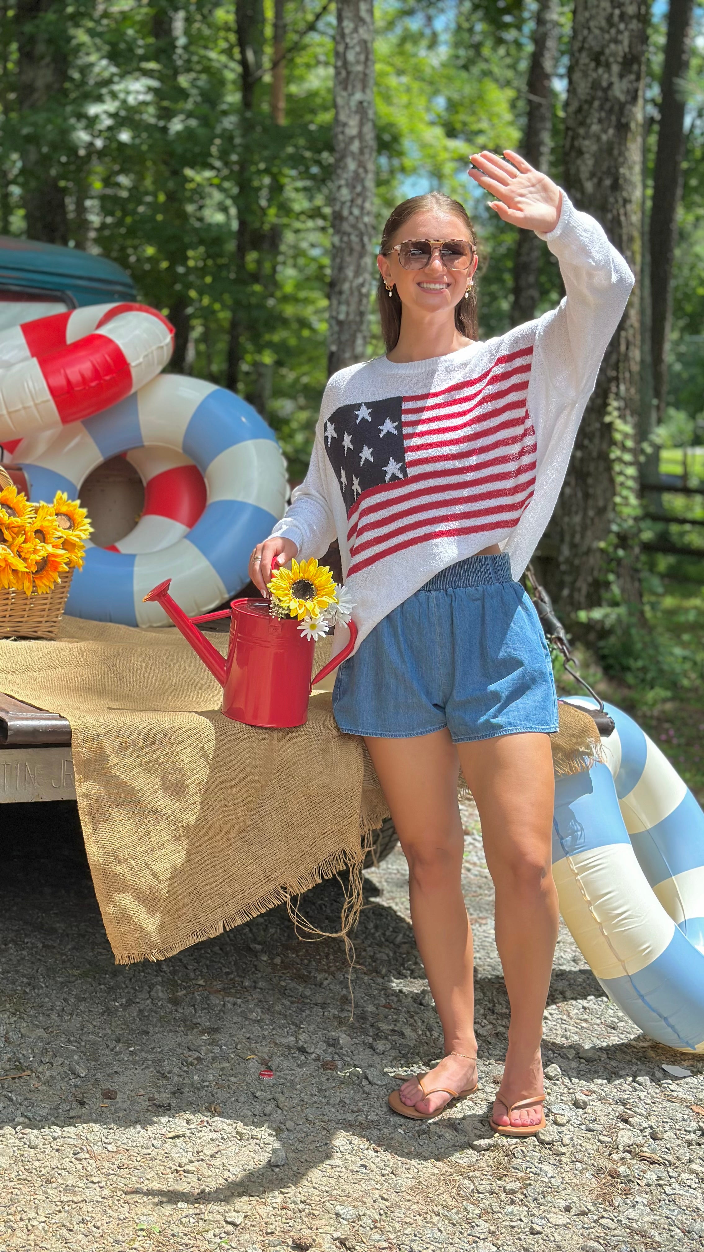 Lazy River Denim Shorts