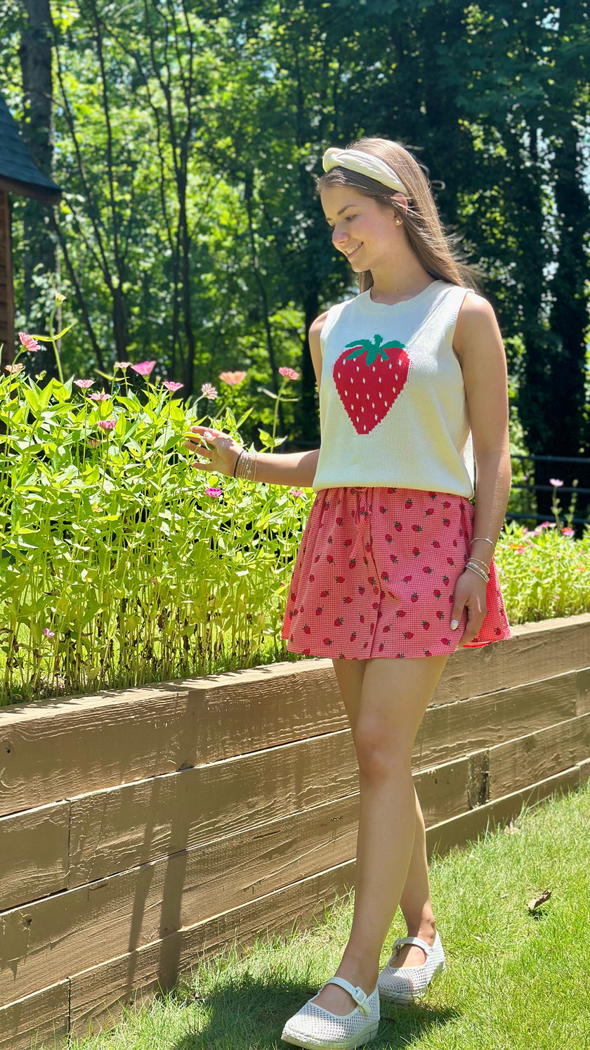 Strawberry Jammin Knit Vest