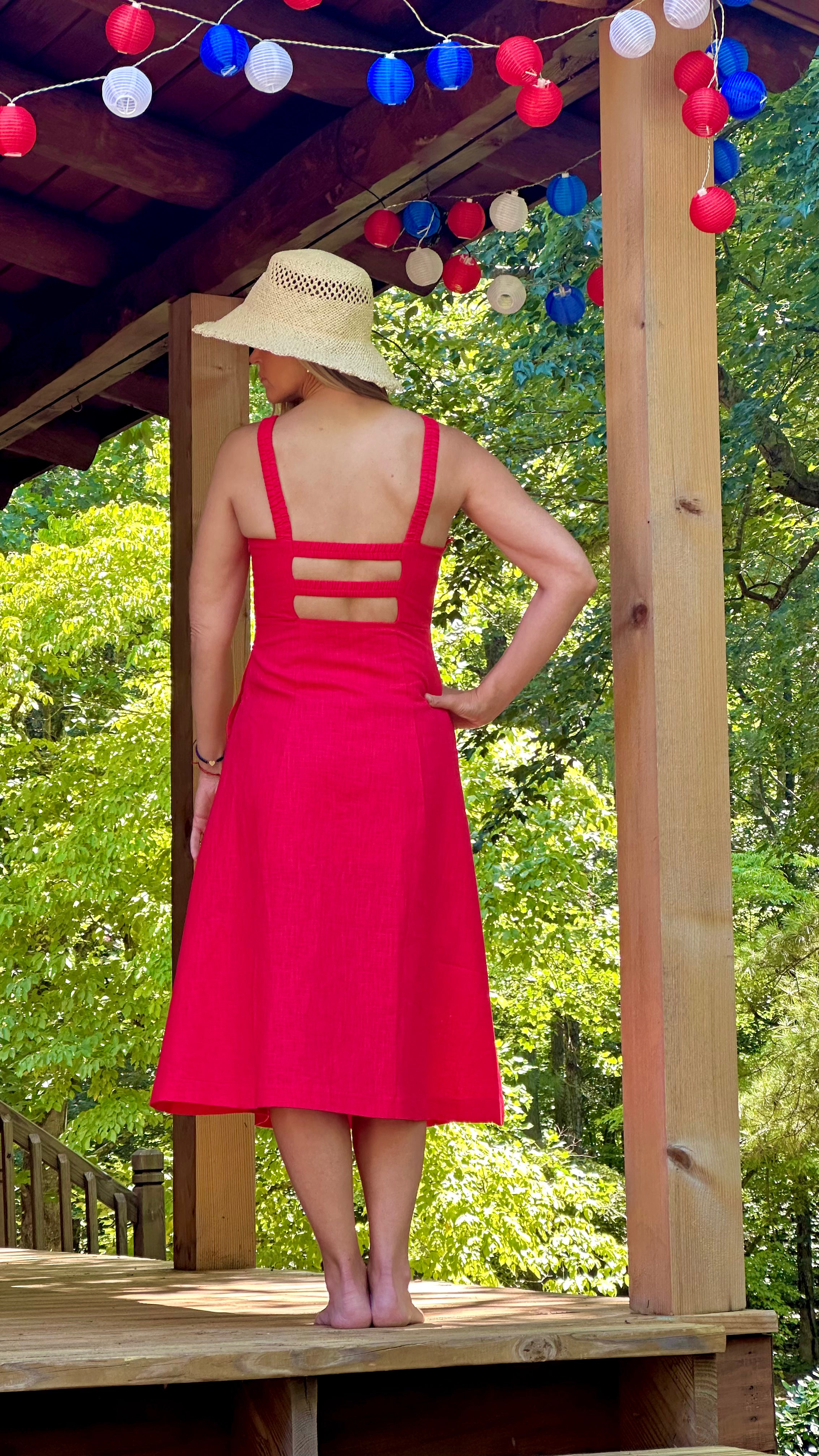 Amber Bird Midi Dress