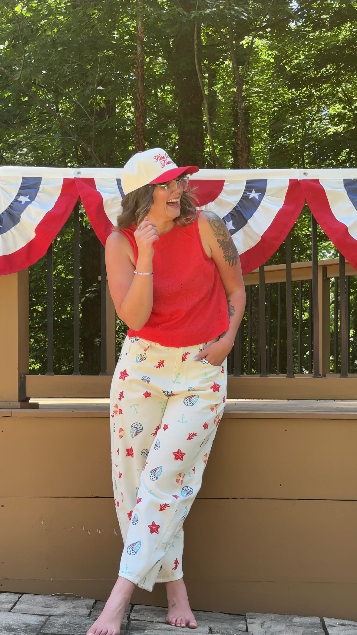 Anchors Away on Independence Day! Barrel Jeans