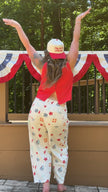 Red Rosey Eyelet Top
