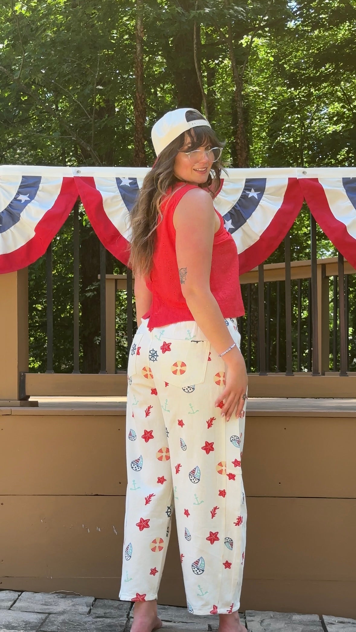 Anchors Away on Independence Day! Barrel Jeans