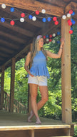 Blue Skies Peplum Top