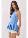 Blue Skies Peplum Top