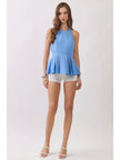 Blue Skies Peplum Top