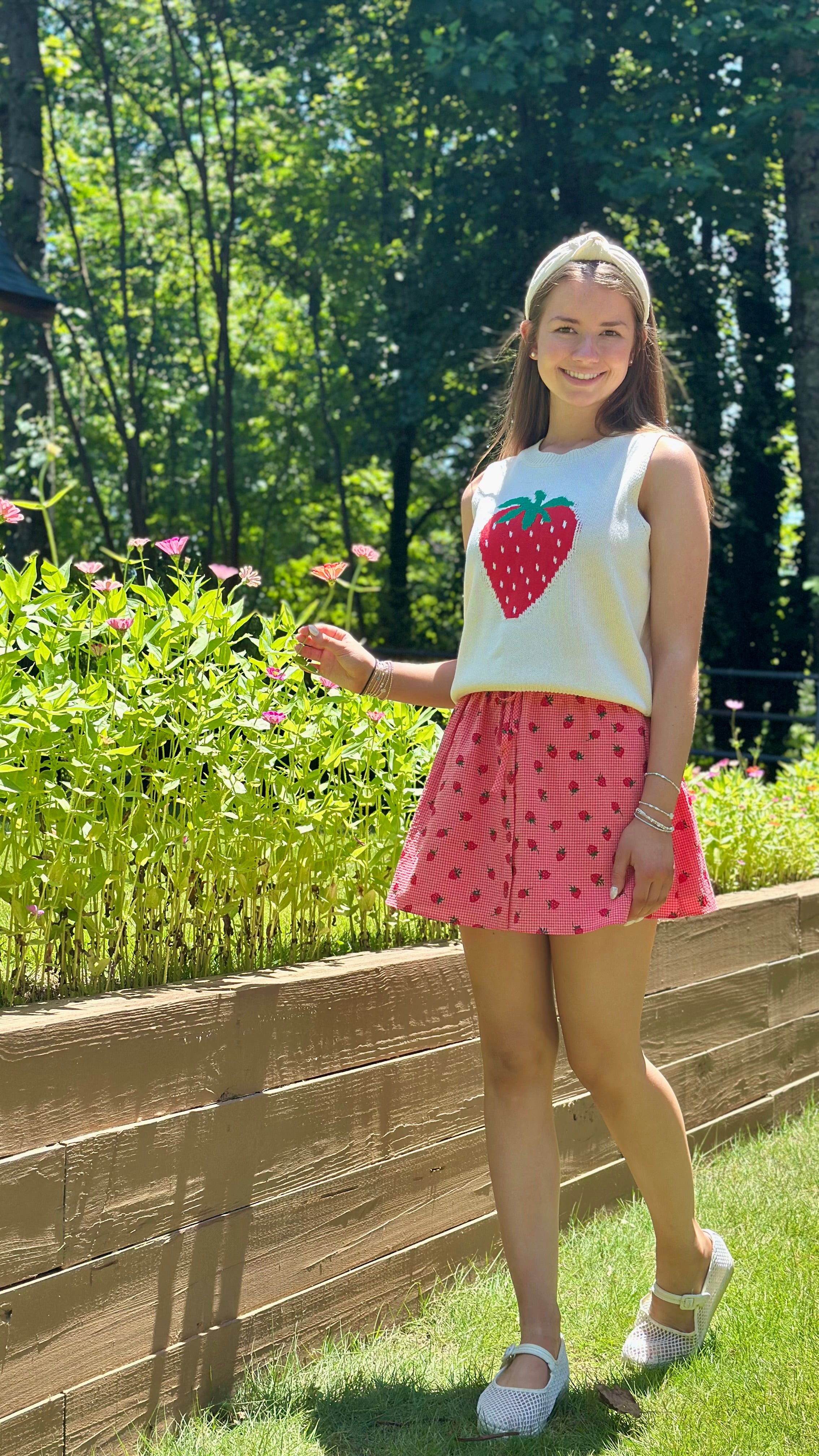 Strawberry Jammin Knit Vest