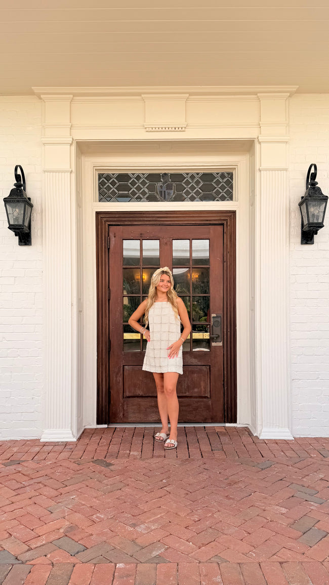 Baylee Crochet Mini Dress 🤍