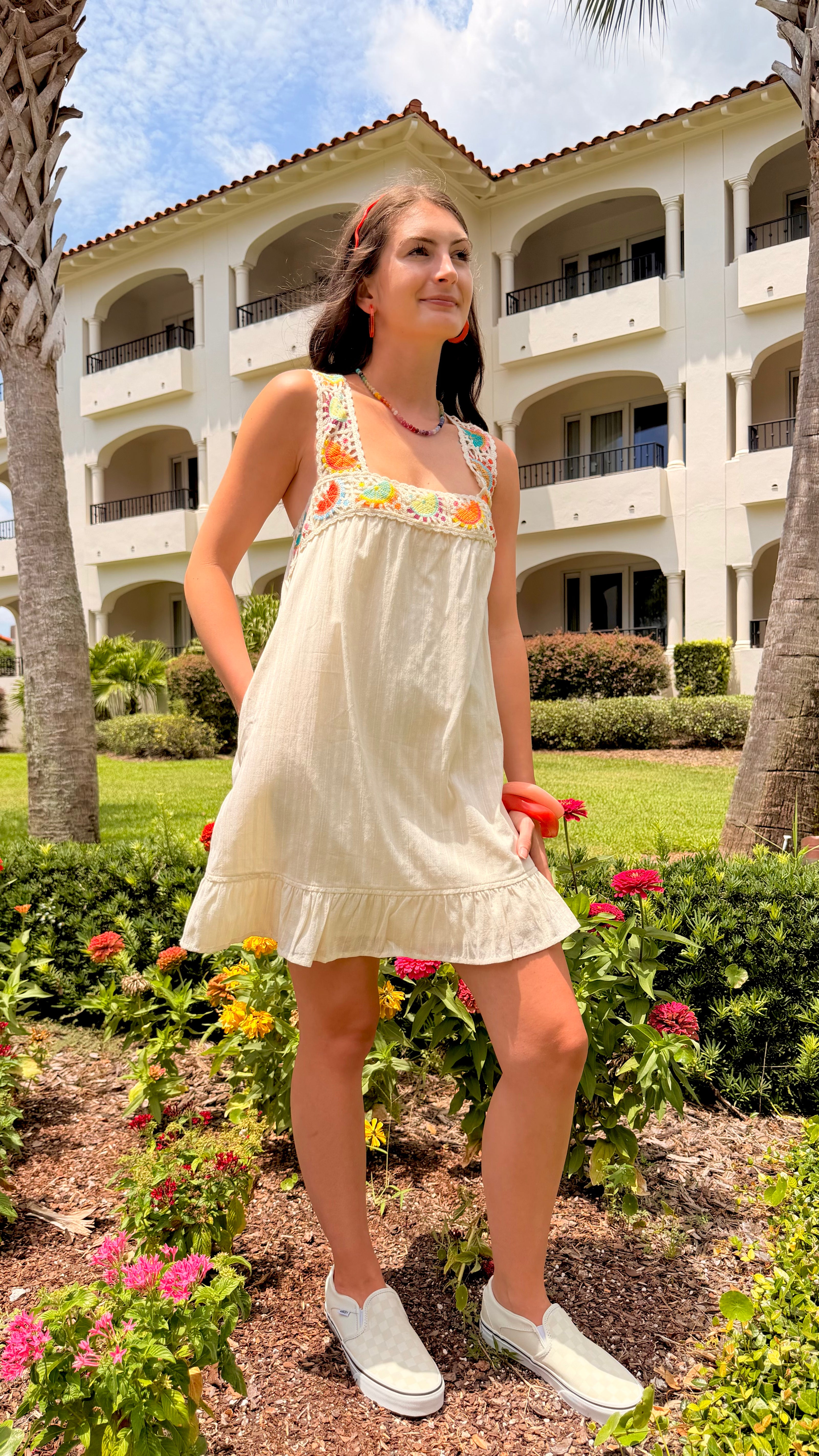 Boho Breeze Mini Dress 🌼