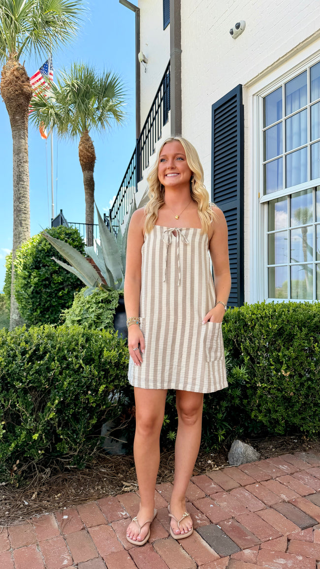 Sandbar Striped Mini Dress 🏖️