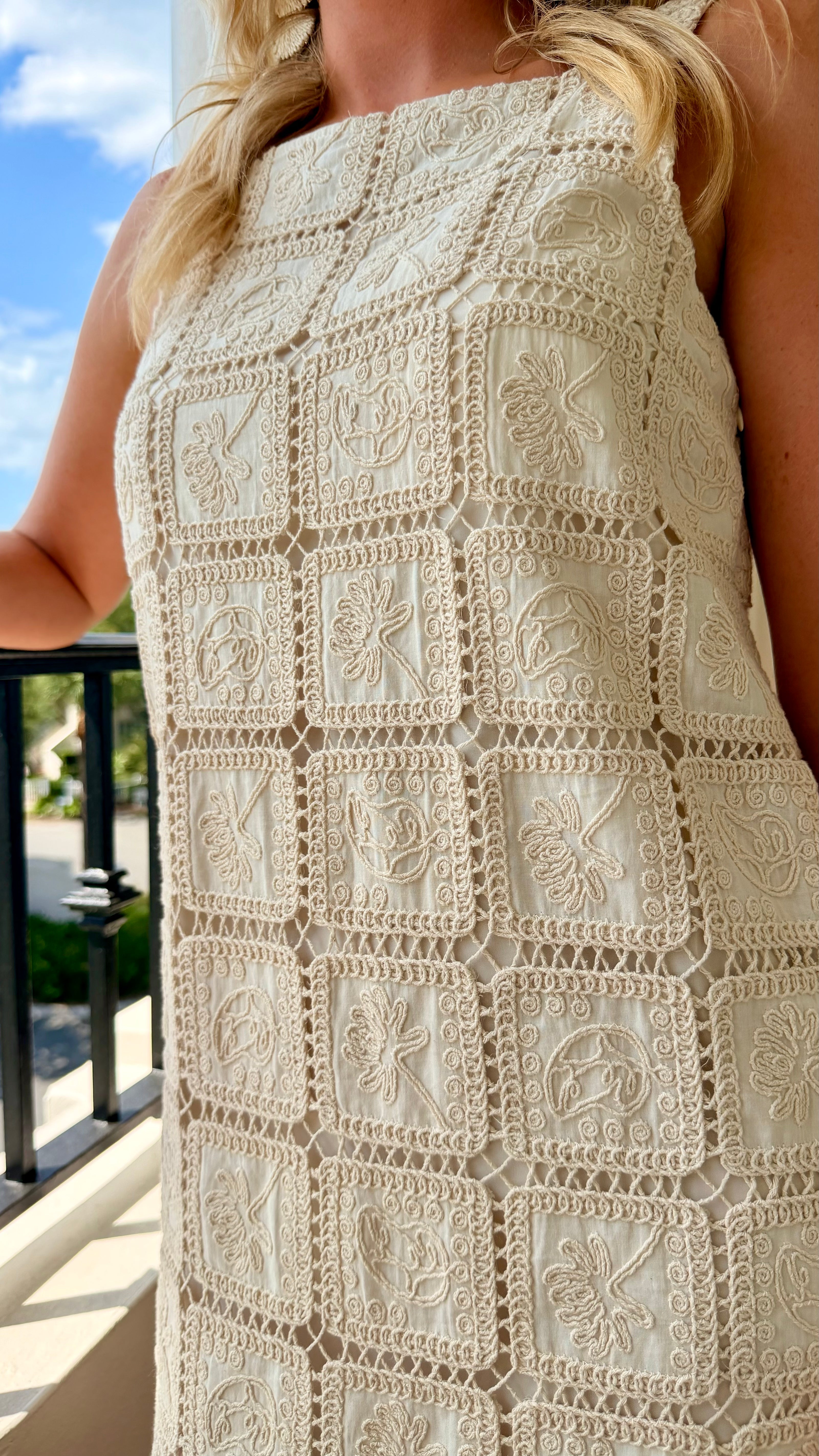 Baylee Crochet Mini Dress 🤍