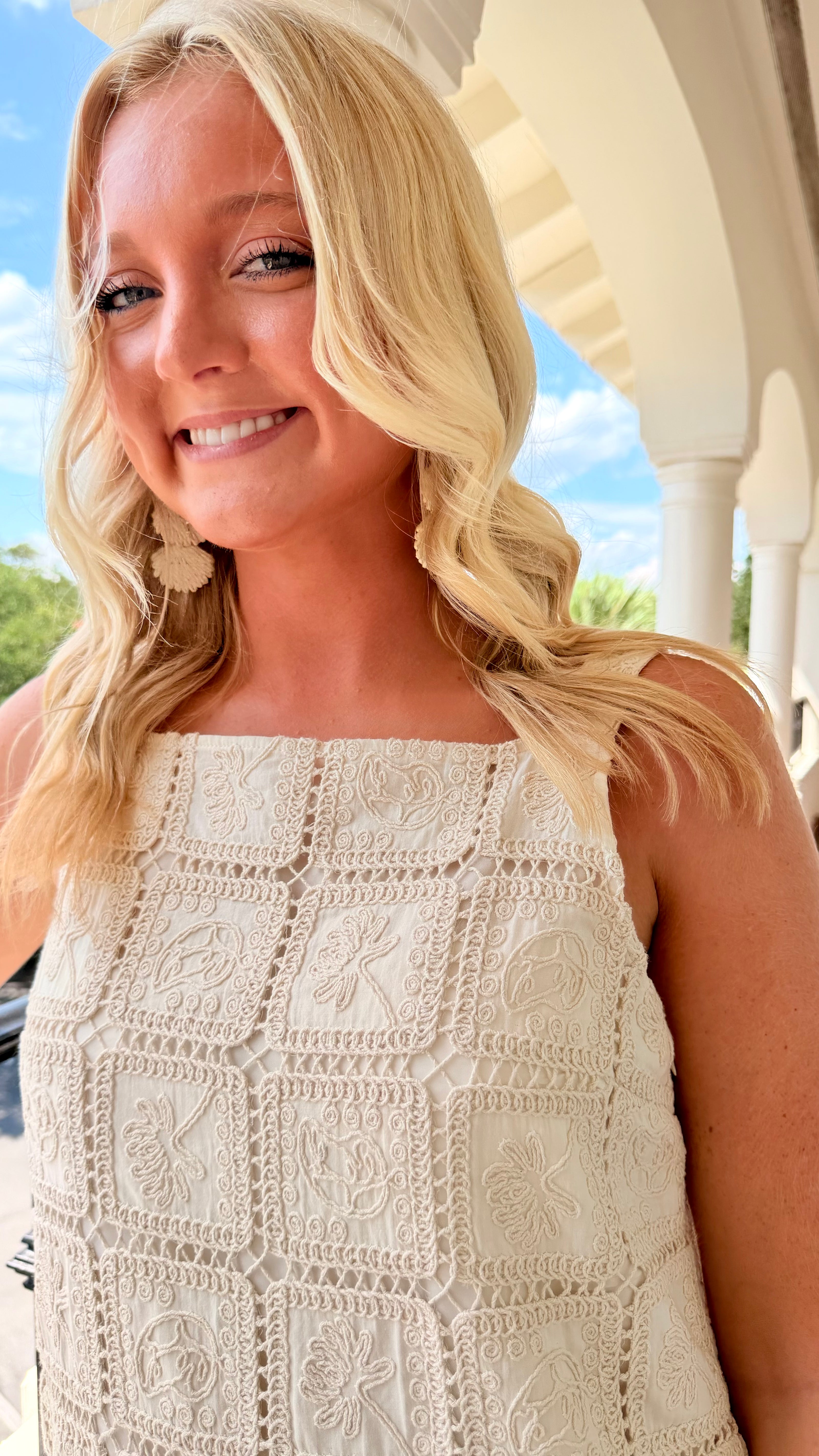 Baylee Crochet Mini Dress 🤍