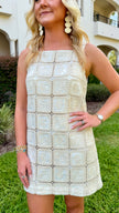 Baylee Crochet Mini Dress 🤍