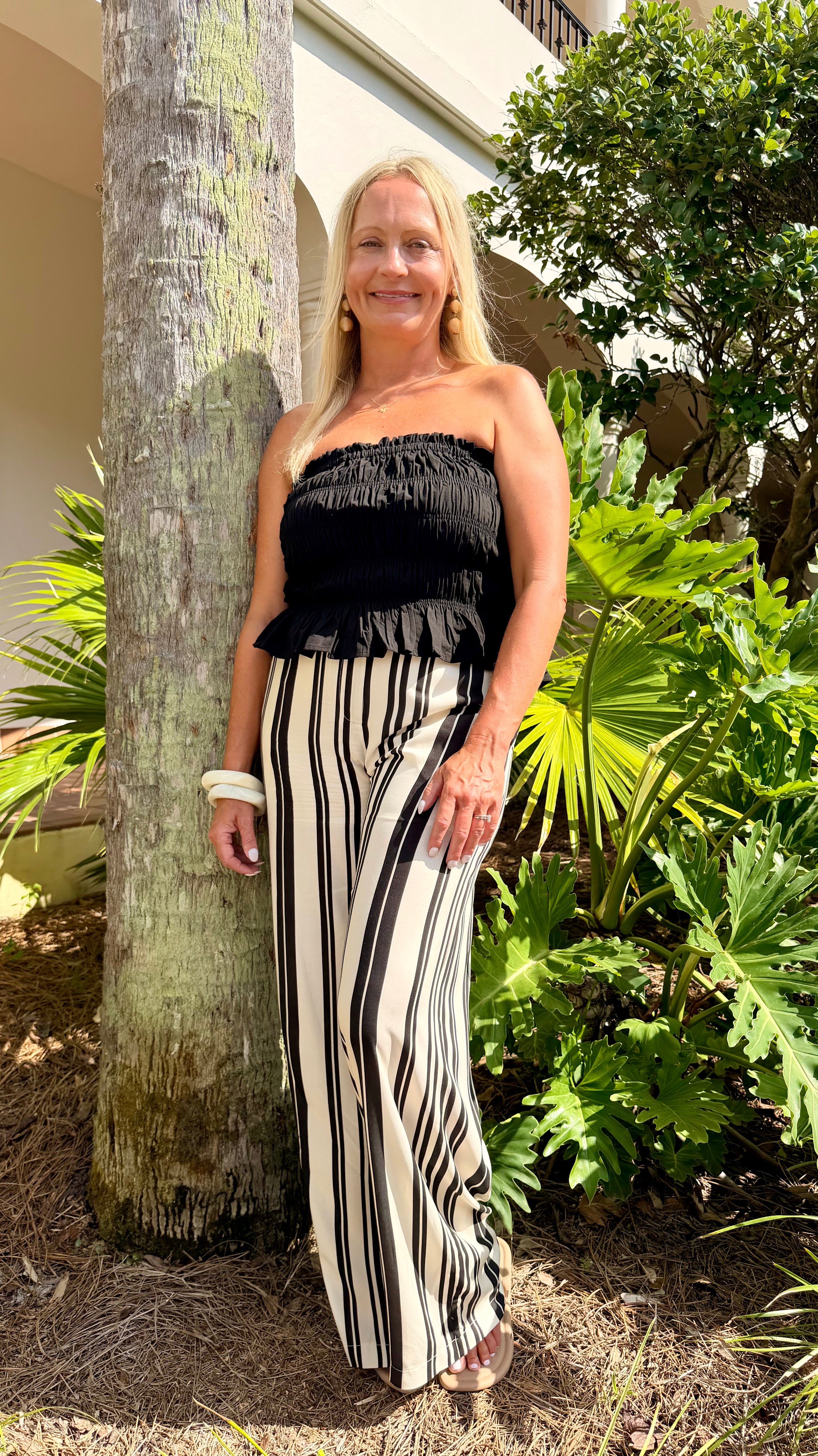 Cabana Stripe Pants 🖤