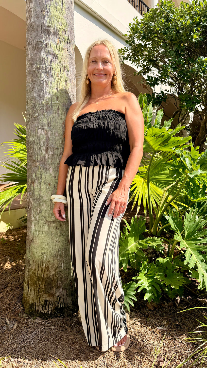 Cabana Stripe Pants 🖤