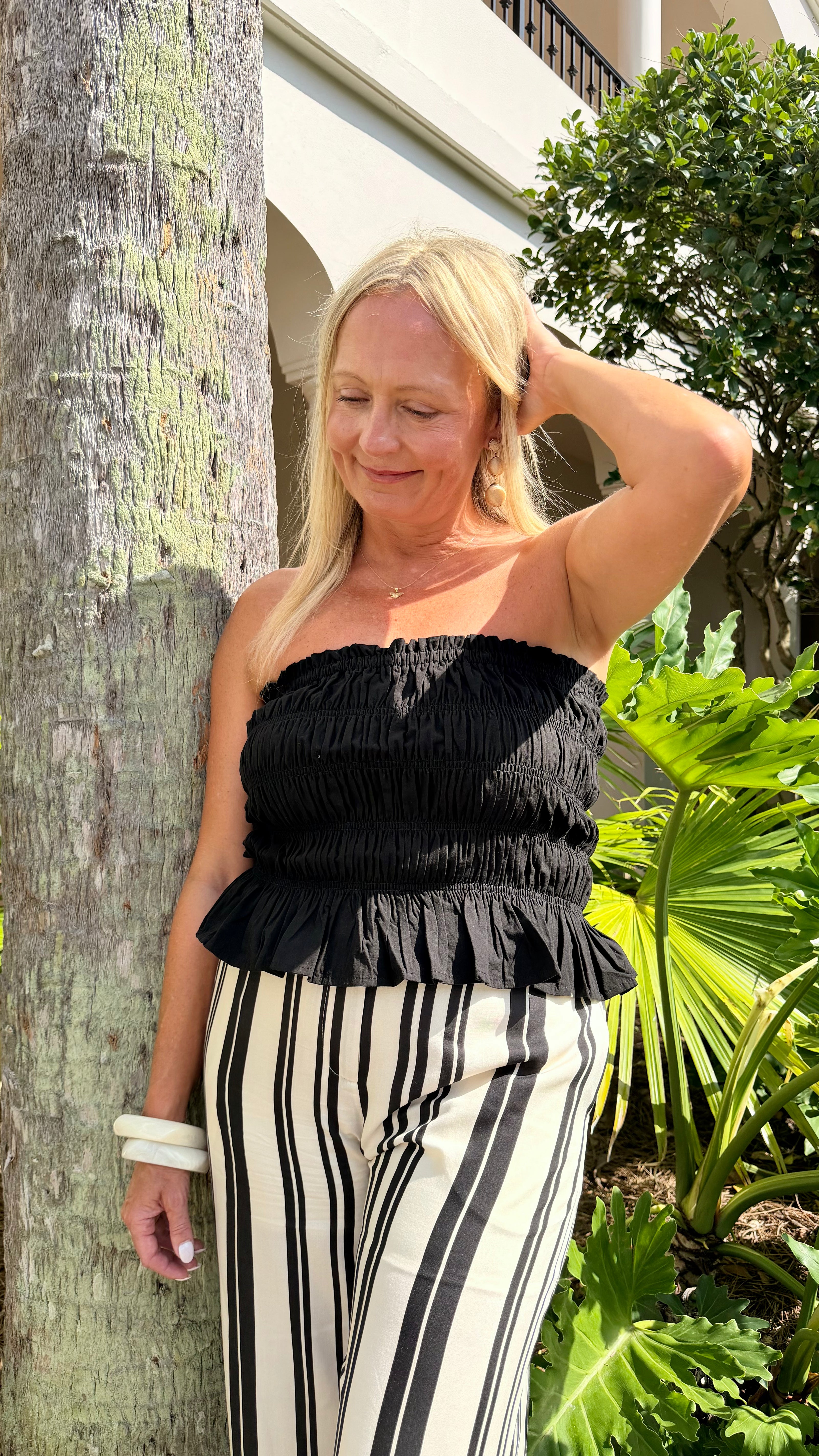 Cabana Stripe Pants 🖤