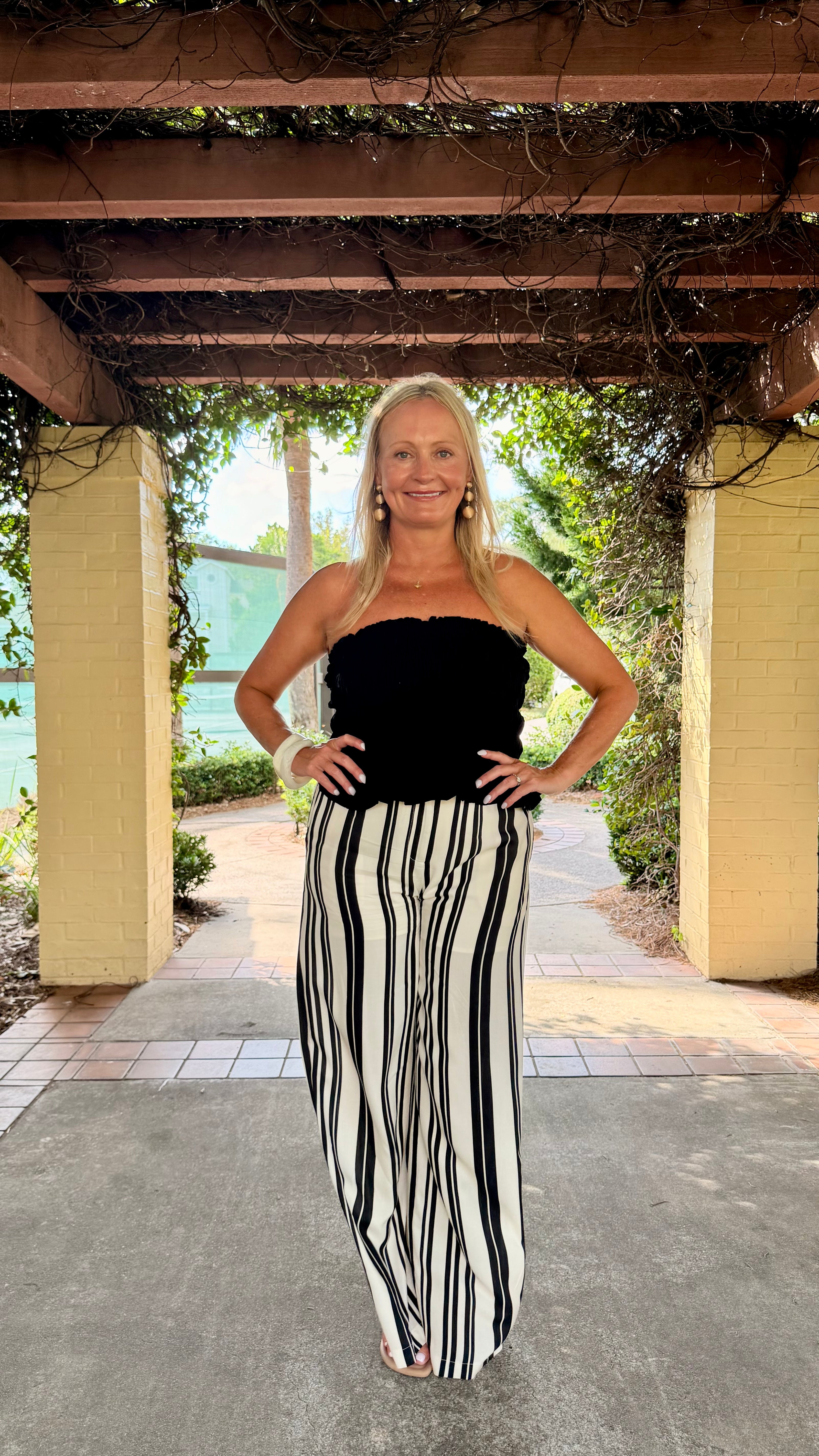 Cabana Stripe Pants 🖤