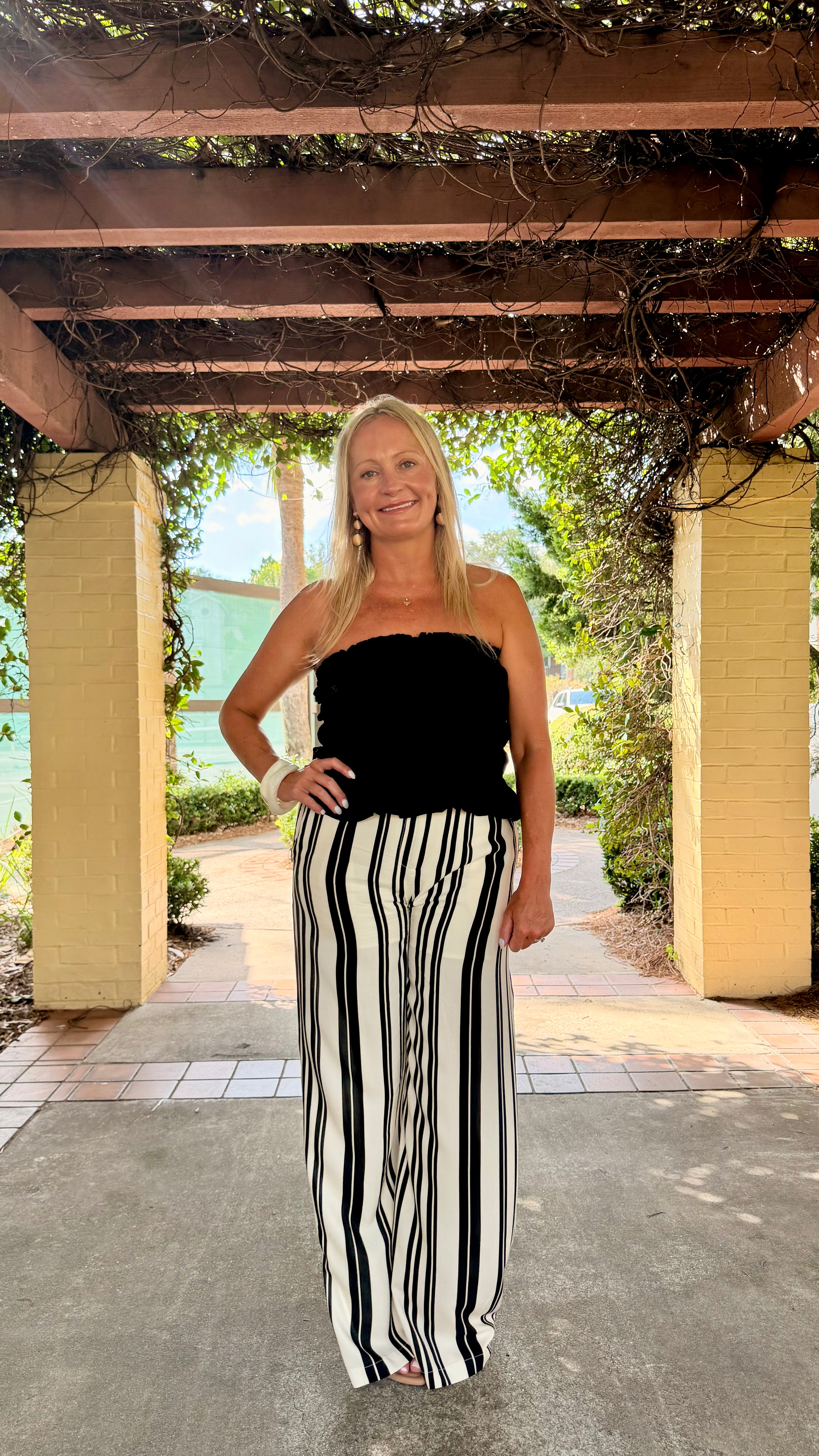 Cabana Stripe Pants 🖤