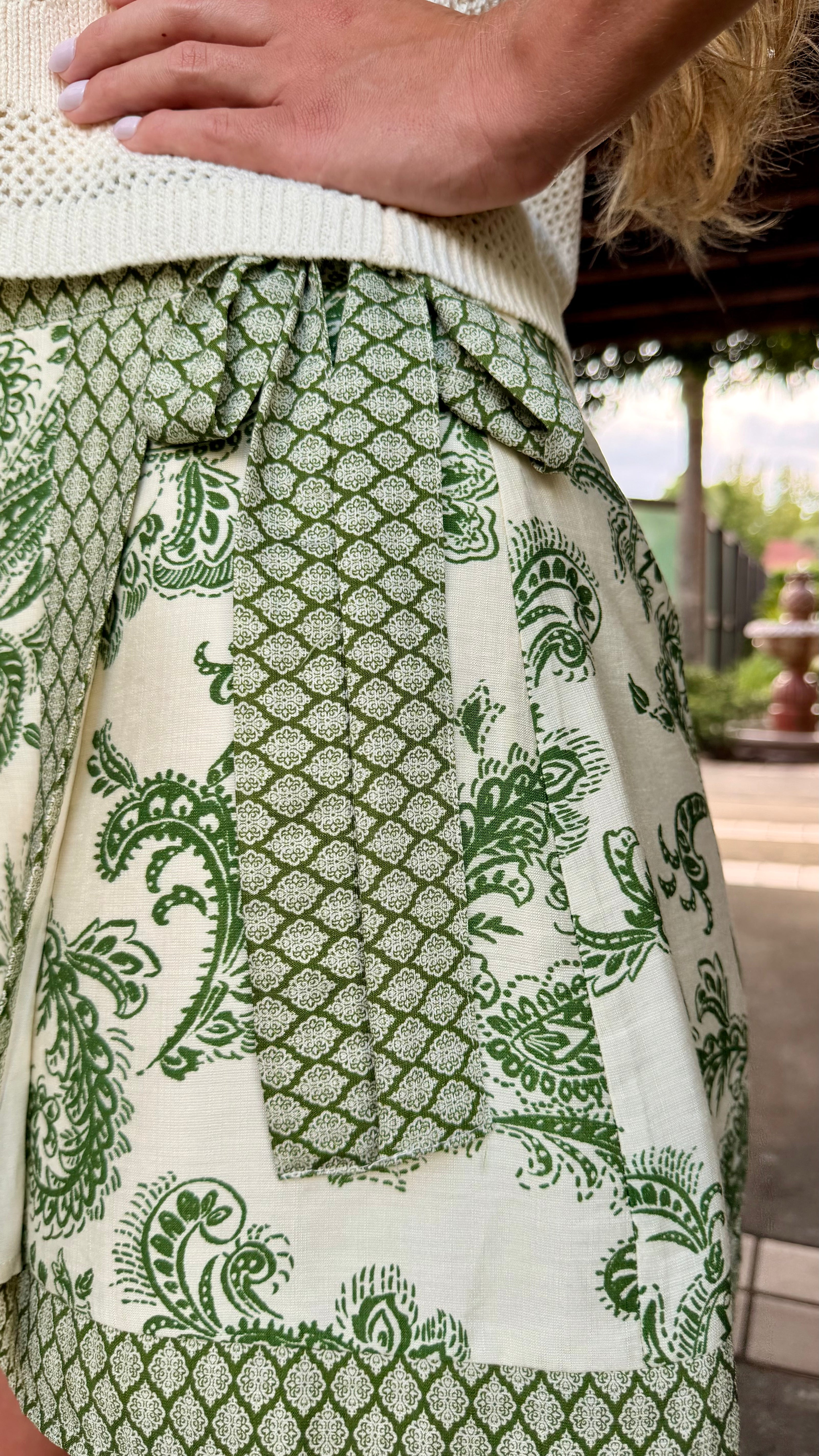 Terrace Lawn Wrap Skirt 🌿
