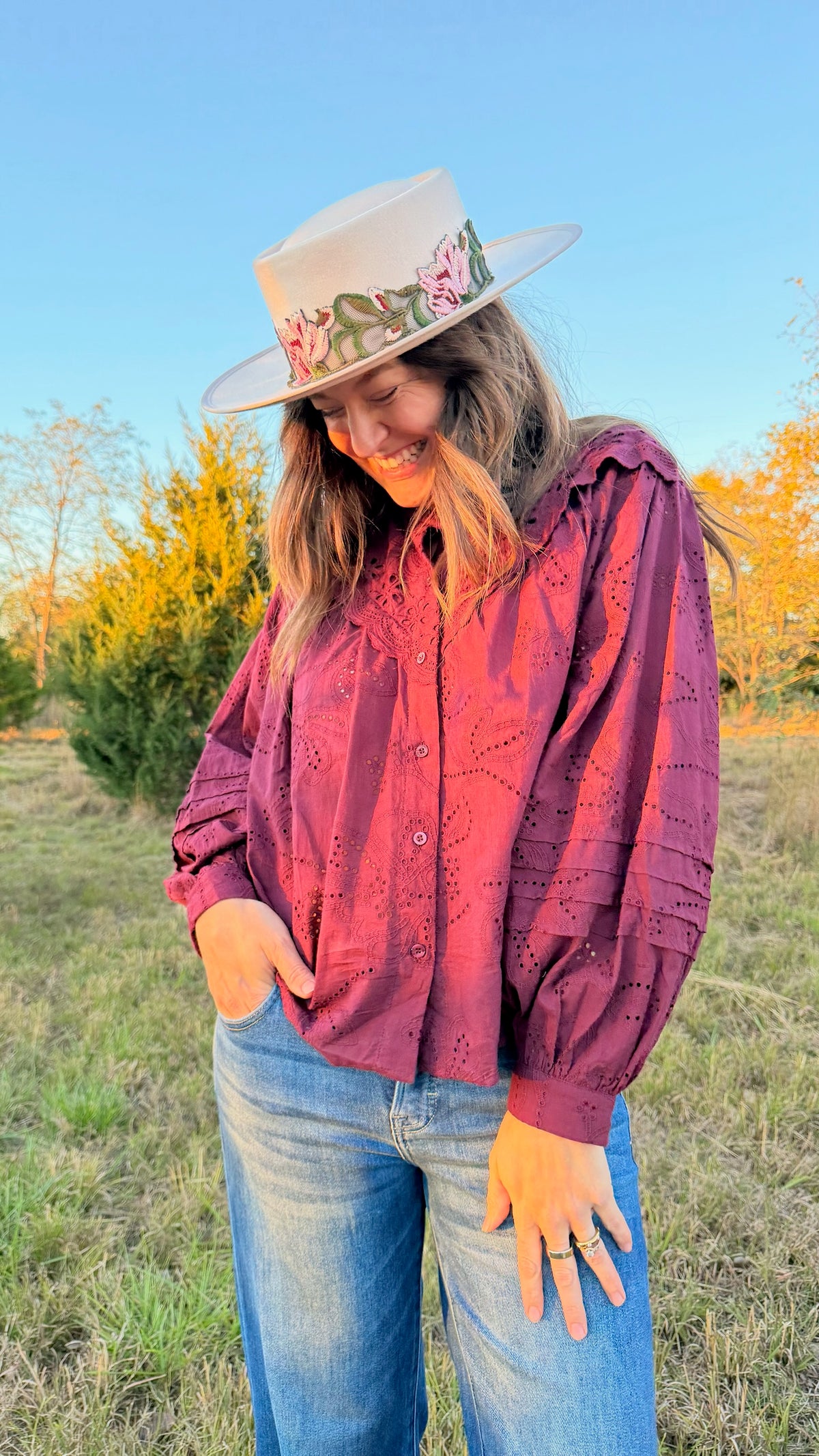 The 'Apple of my Eyelet' Blouse