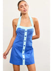 Molly Bird Retro Halter Mini Dress