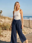 Navy Tide Wide Leg Pants