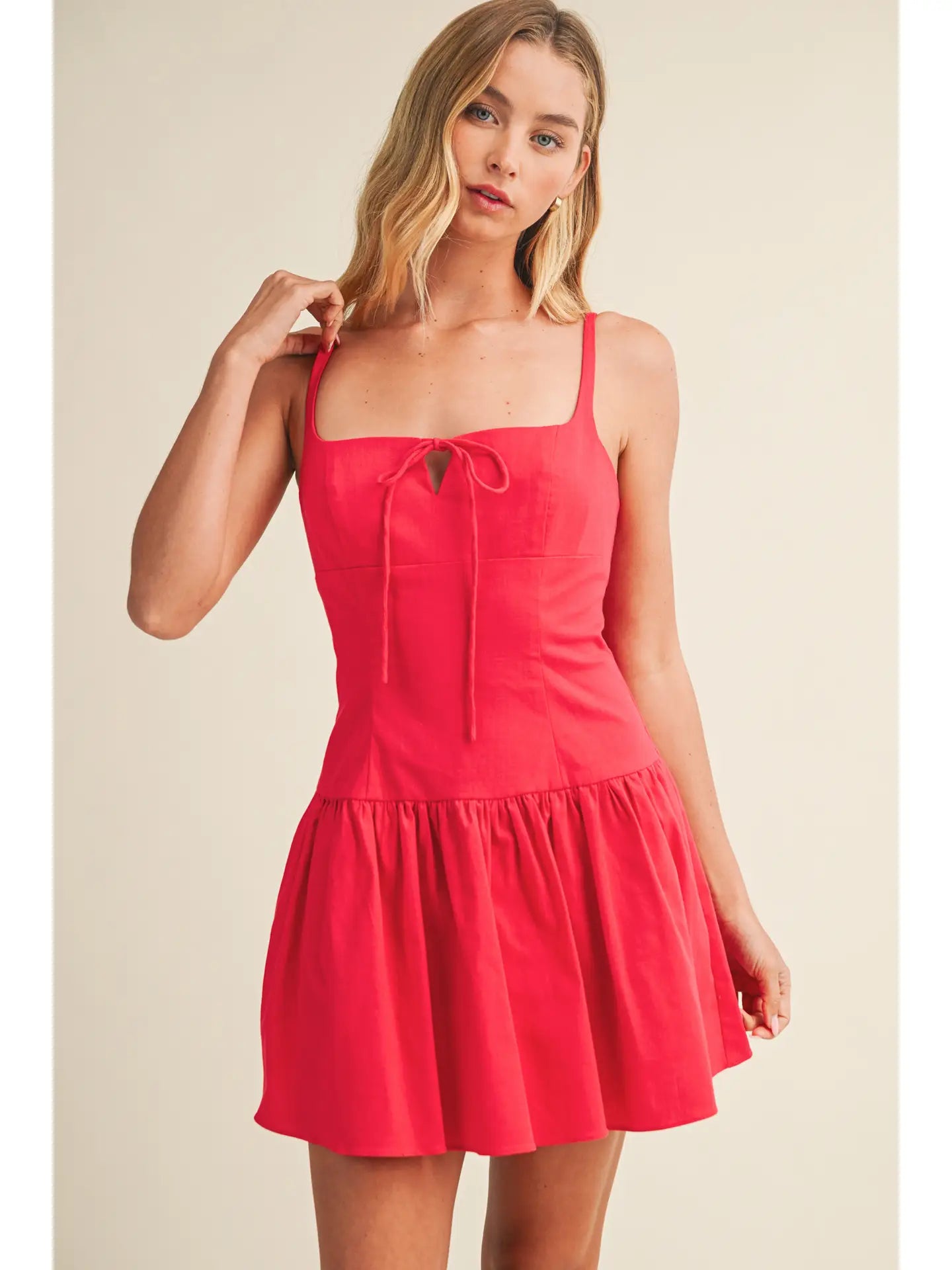 One in a Watermelon Mini Dress