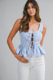 Pretty in Plaid Peplum Top