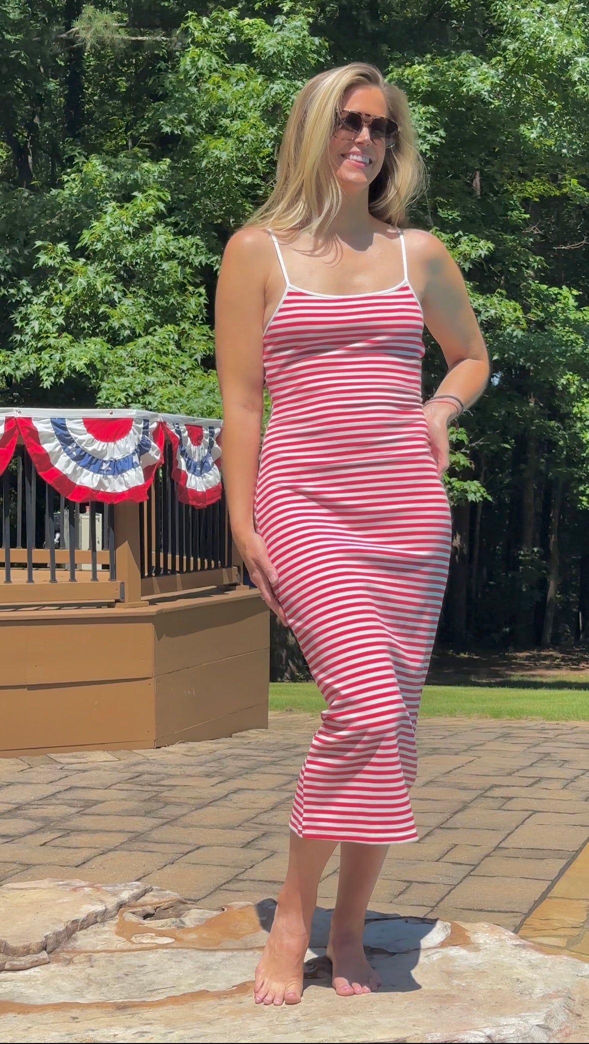 Red White & Wow! Maxi Dress