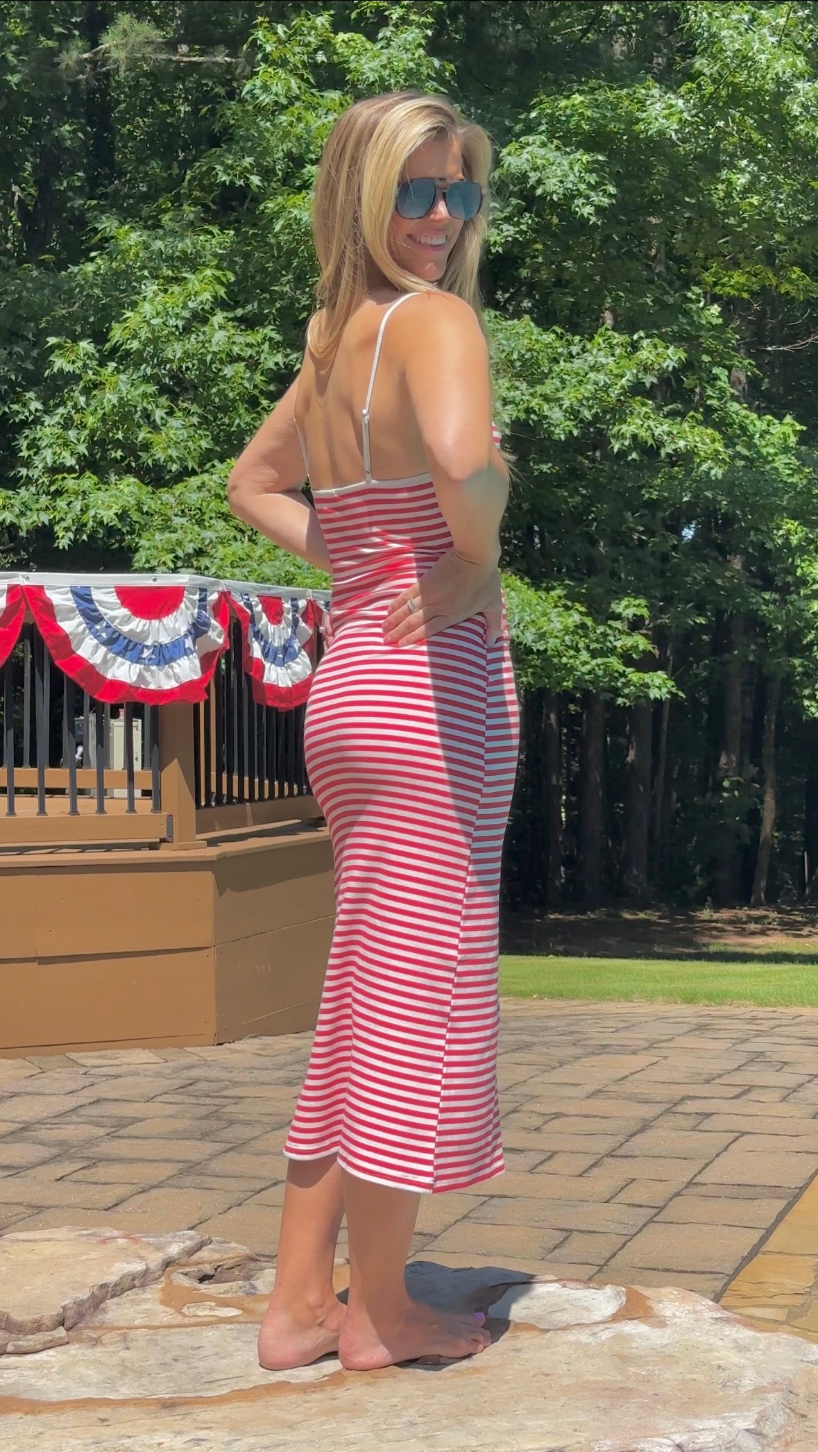 Red White & Wow! Maxi Dress