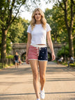 Stars & Stripes Knit Shorts