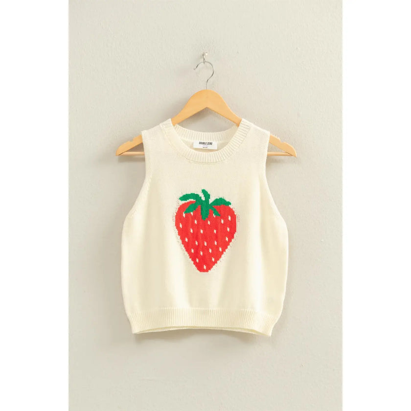 Strawberry Jammin Knit Vest