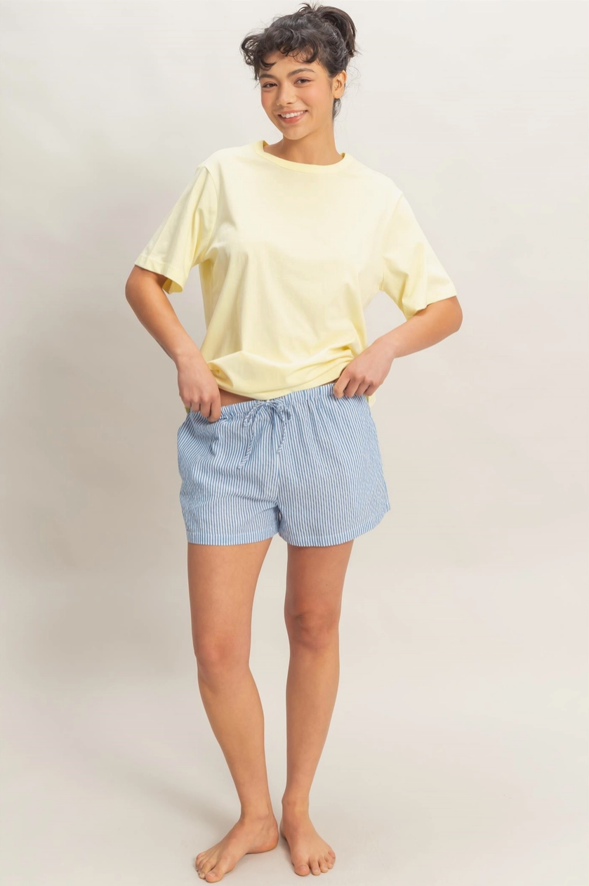 Summer Seersucker Striped Shorts
