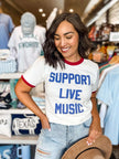 'Support Live Music' Ringer Tee